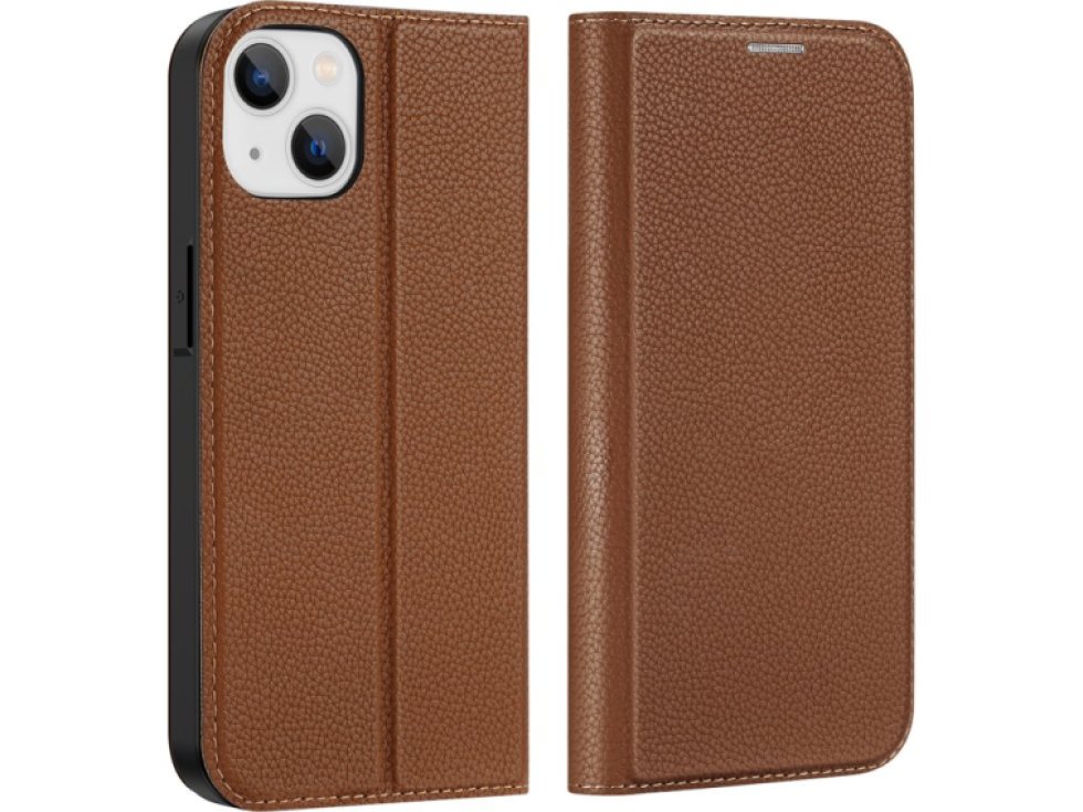 Knížkové pouzdro pro iPhone 14 - DuxDucis, SkinX2 Brown
