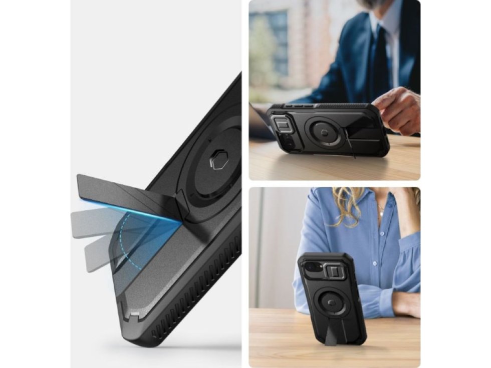 Ochranný kryt na iPhone 16e - Tech-Protect, Kevlar MagSafe Black