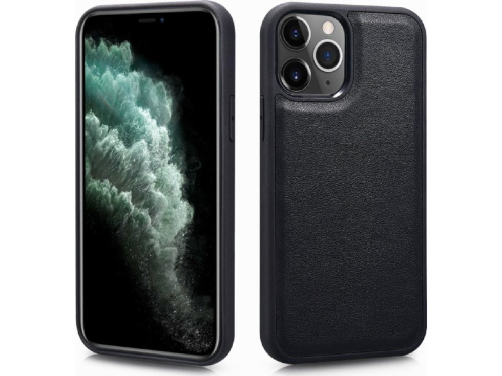 Knížkové pouzdro pro iPhone 12 Pro MAX - iCarer, Detachable 2in1 Black 11.01.WMI1203-BK