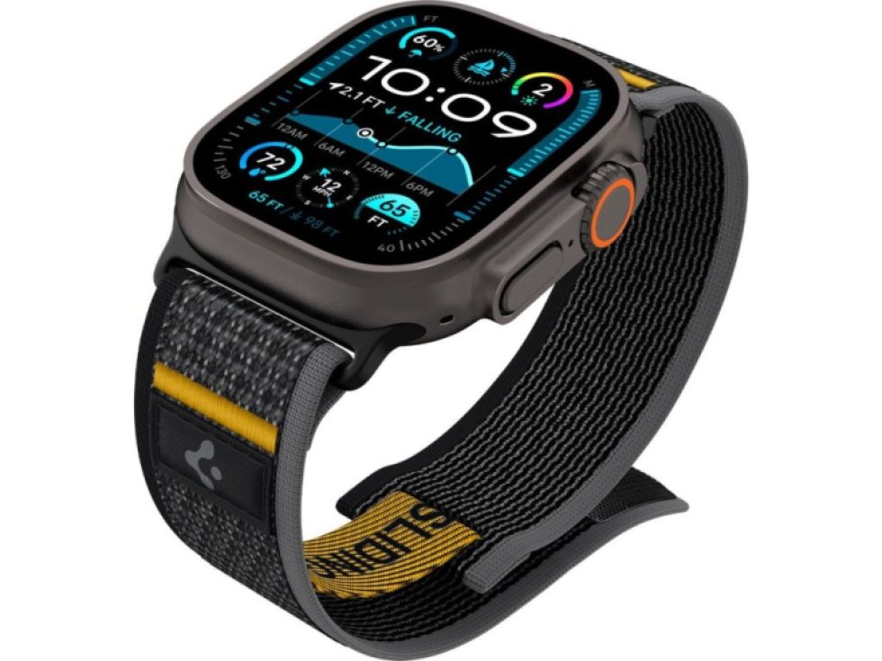 Řemínek na Apple Watch 44mm / 45mm / 46mm / 49mm - Spigen, Athlex Air Active Black