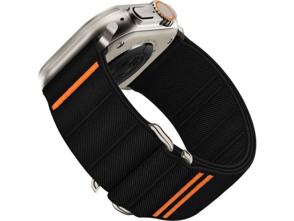 Řemínek na Apple Watch 44mm / 45mm / 46mm / 49mm - Tech-Protect, Nylon Slip Black