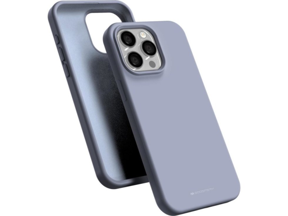 Ochranný kryt na iPhone 15 Pro MAX - Mercury, Silicone Lavender Gray