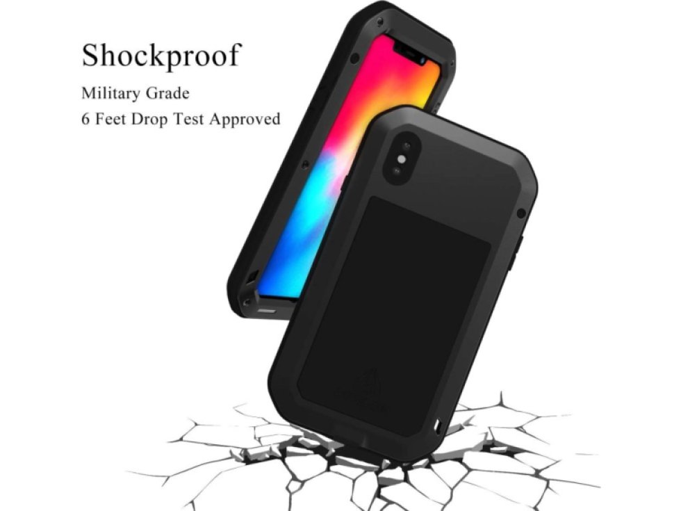 Ochranný kryt pro iPhone XS - LOVE MEI, POWERFUL BLACK