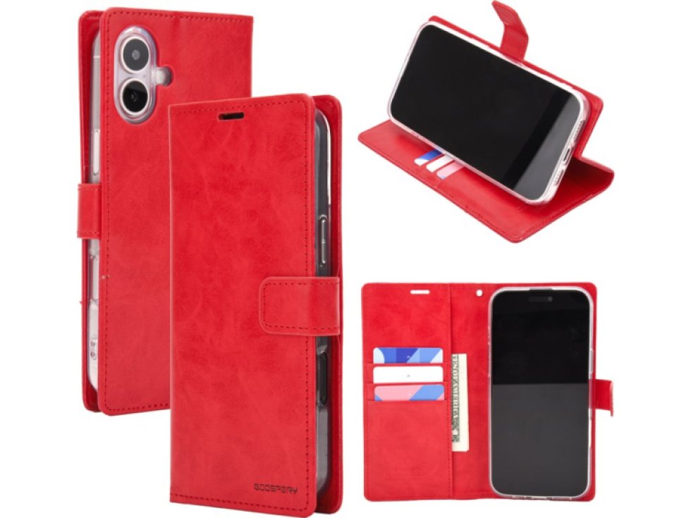 Ochranné pouzdro na iPhone 16 PLUS - Mercury, Bluemoon Diary Red
