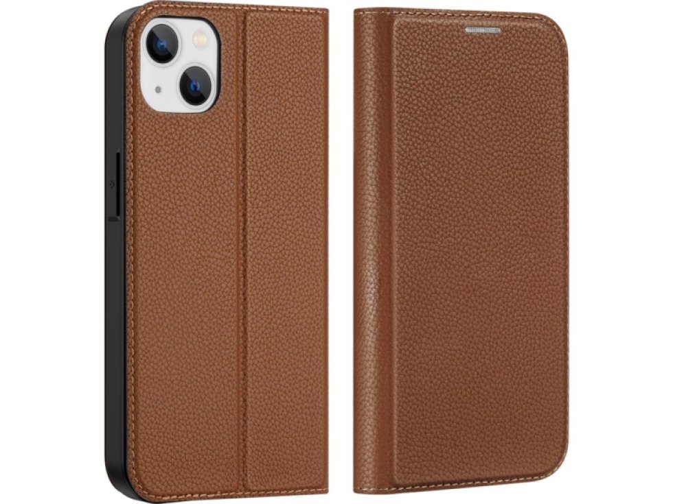 Knížkové pouzdro pro iPhone 14 PLUS - DuxDucis, SkinX2 Brown