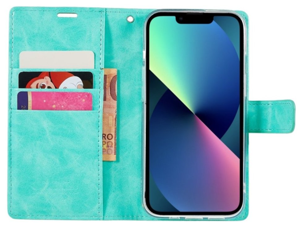 Ochranné pouzdro pro iPhone 14 PLUS - Mercury, Bluemoon Diary Mint