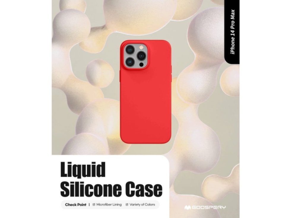 Ochranný kryt pro iPhone 14 Pro MAX - Mercury, Silicone Red