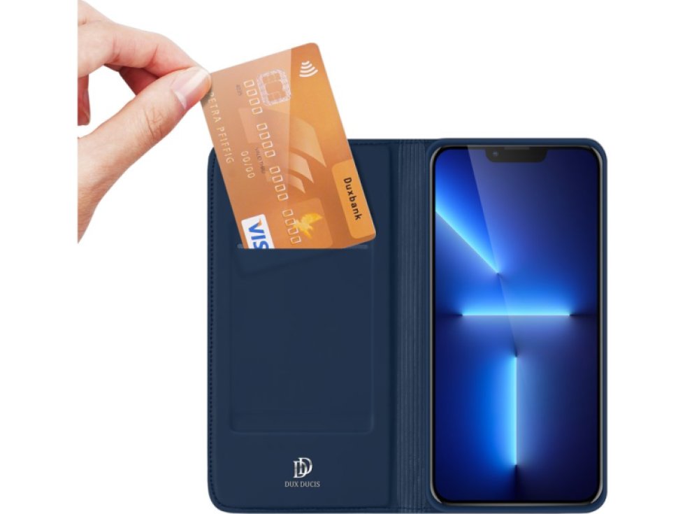 Knížkové pouzdro pro iPhone 13 Pro MAX - DuxDucis, SkinPro Blue