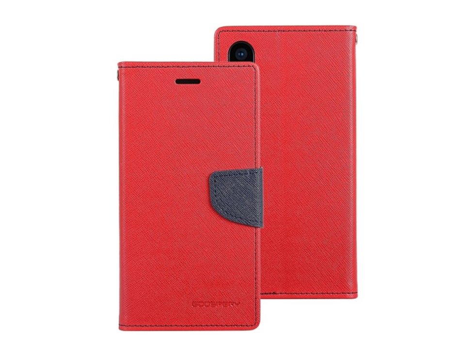Pouzdro / kryt pro iPhone XS MAX - Mercury, Fancy Diary Red/Navy