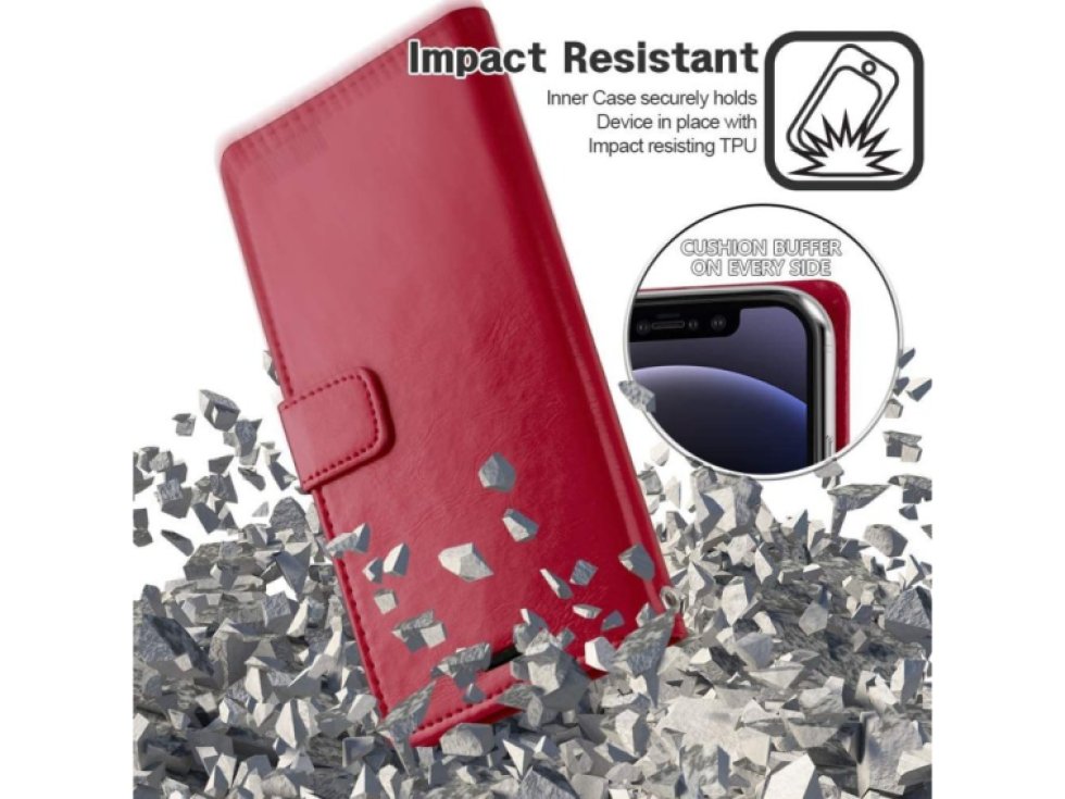 Knížkové pouzdro na iPhone 12 mini - Mercury, Bluemoon Diary Wine