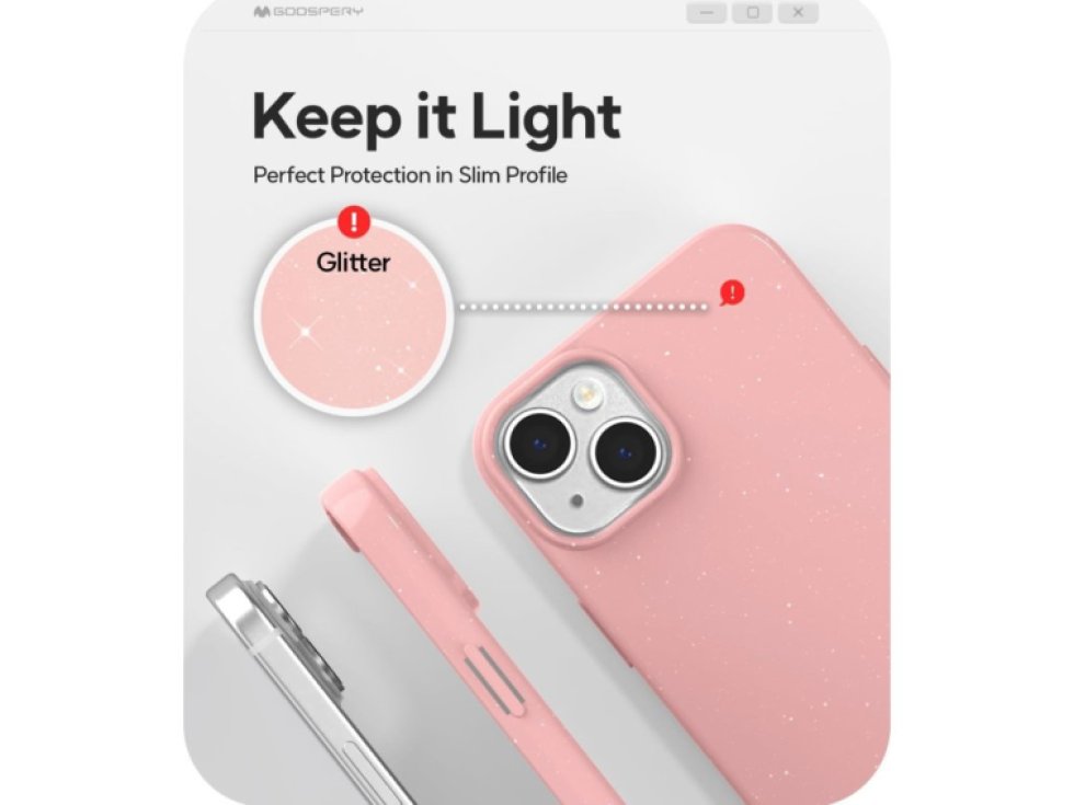 Ochranný kryt na iPhone 15 PLUS - Mercury, Jelly Pink