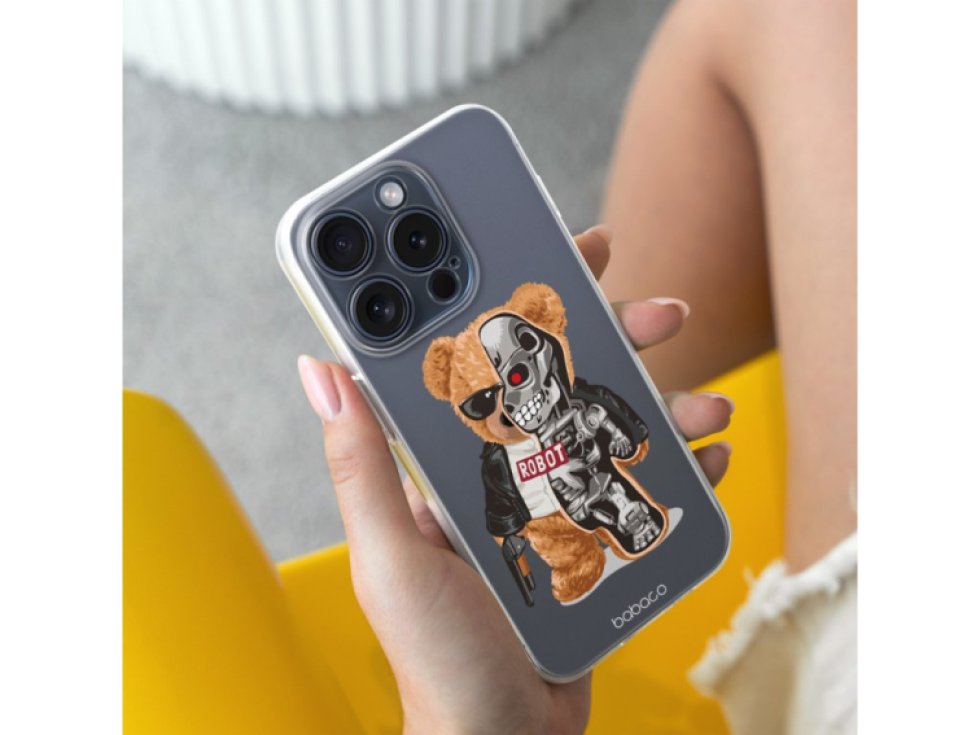 Ochranný kryt na iPhone 12 Pro MAX - Babaco, Teddy Robot 001 BPCTEDDY1007
