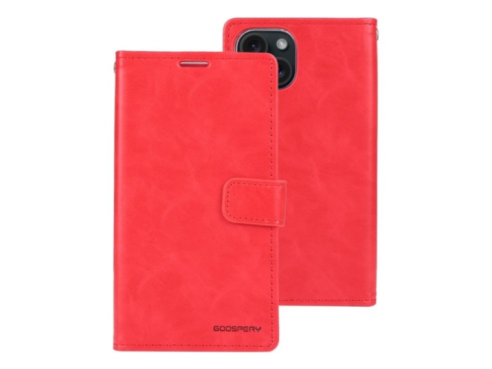 Ochranné pouzdro na iPhone 15 - Mercury, Bluemoon Diary Red