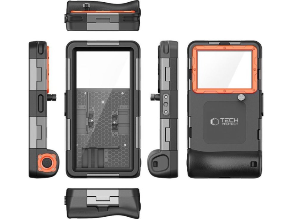 Univerzální voděodolné pouzdro - Tech-Protect, IPX8 Diving Waterproof Case Orange