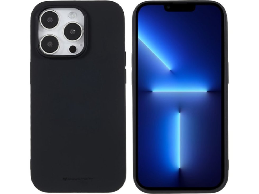 Ochranný kryt na iPhone 15 Pro - Mercury, Soft Feeling Black