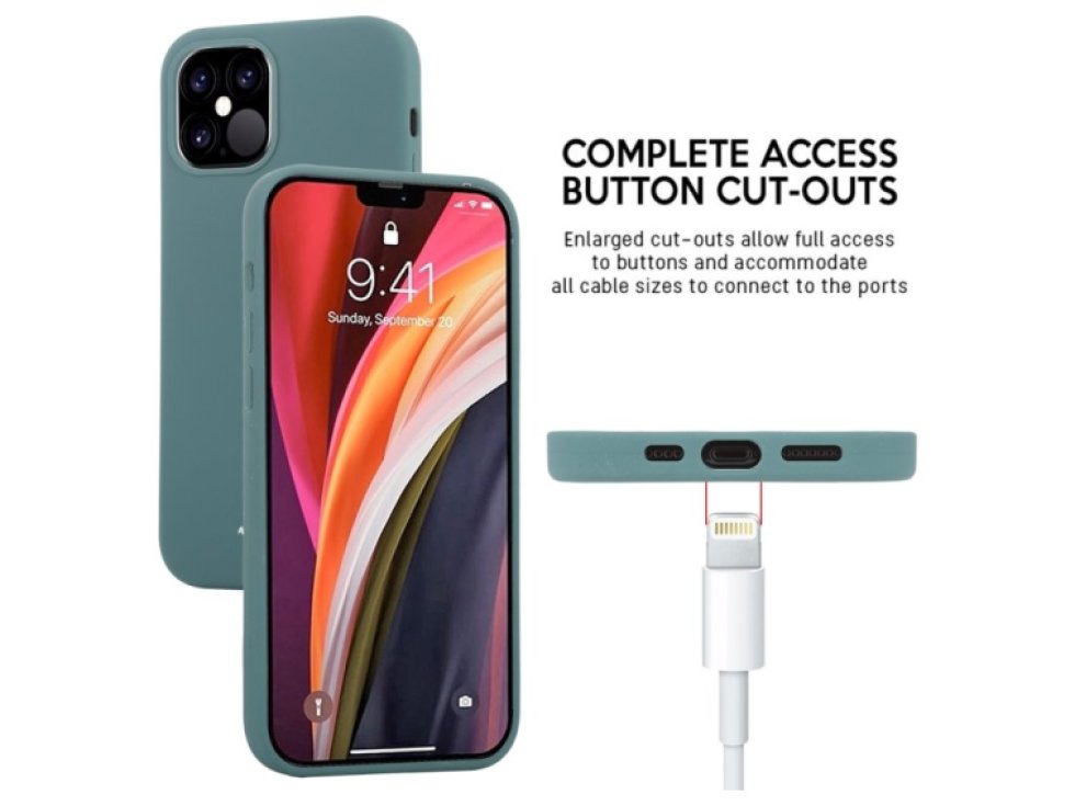 Ochranný kryt pro iPhone 12 Pro MAX - Mercury, Silicone Green