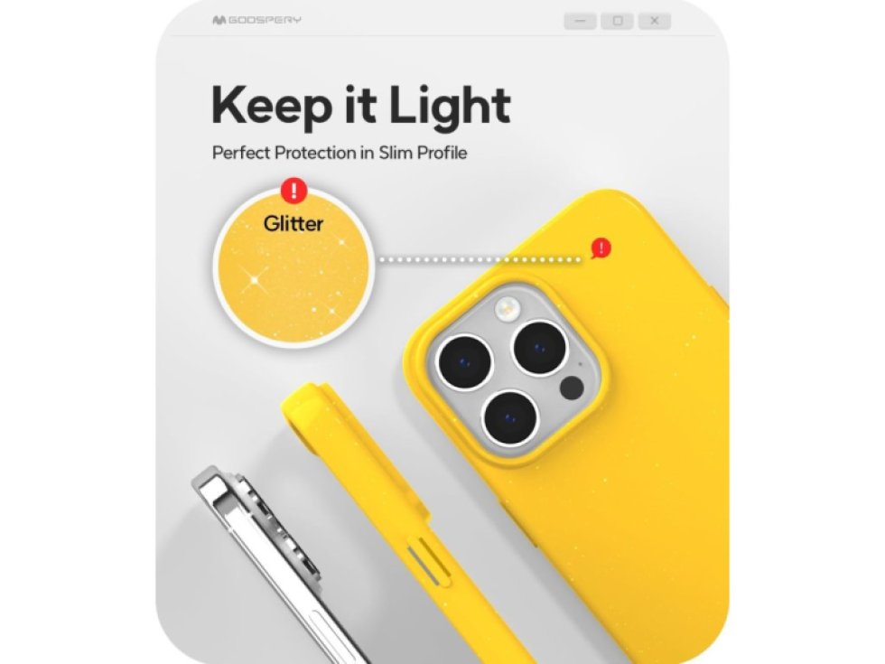 Ochranný kryt na iPhone 15 Pro MAX - Mercury, Jelly Yellow