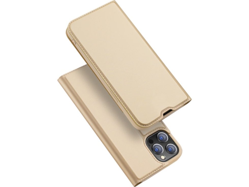 Knížkové pouzdro pro iPhone 13 Pro MAX - DuxDucis, SkinPro Gold