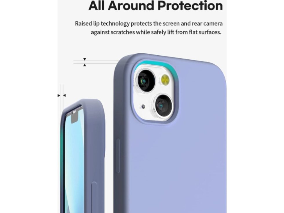 Ochranný kryt pro iPhone 13 mini - Mercury, Silicone Lavender Gray