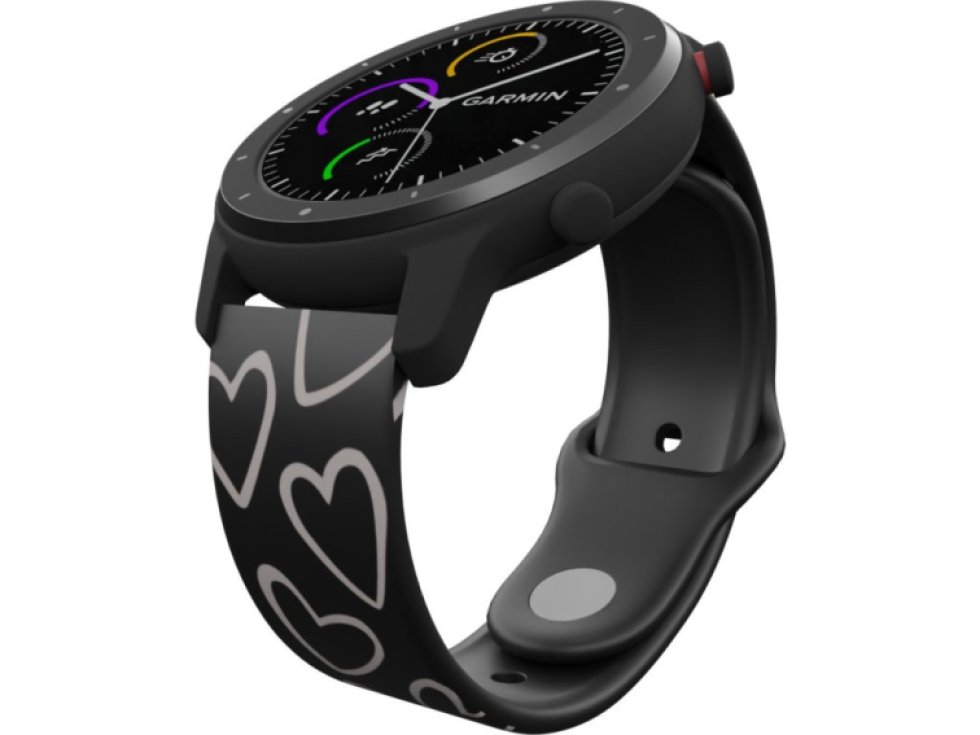 SRDCE ČERNOBÍLÁ řemínek 22 mm