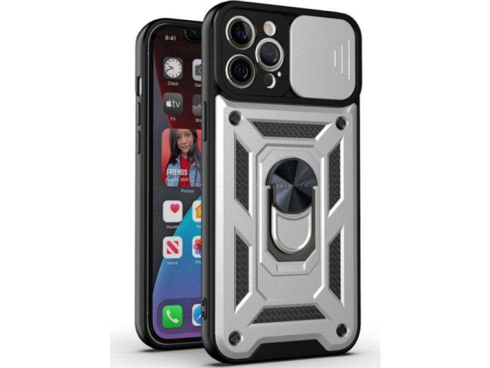 Ochranný kryt pro iPhone 12 Pro MAX - Mercury, Camera Slide Silver