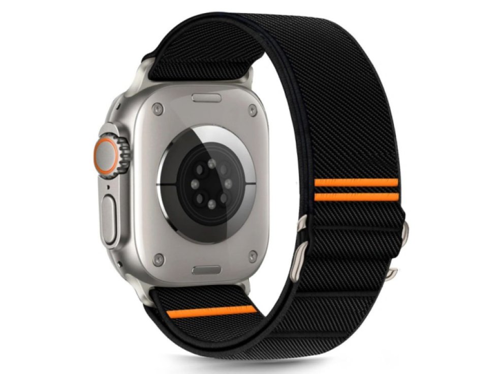 Řemínek na Apple Watch 44mm / 45mm / 46mm / 49mm - Tech-Protect, Nylon Slip Black