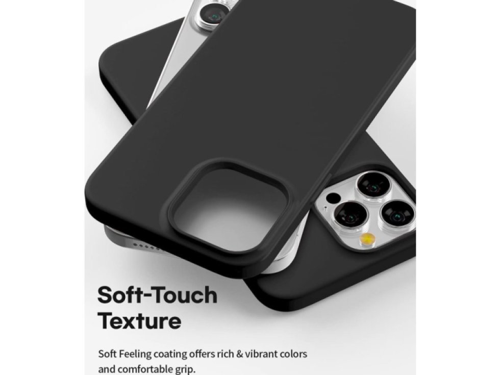 Ochranný kryt pro iPhone 13 Pro - Mercury, Soft Feeling Black