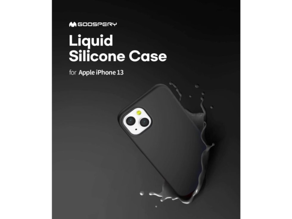 Ochranný kryt pro iPhone 13 - Mercury, Silicone Black