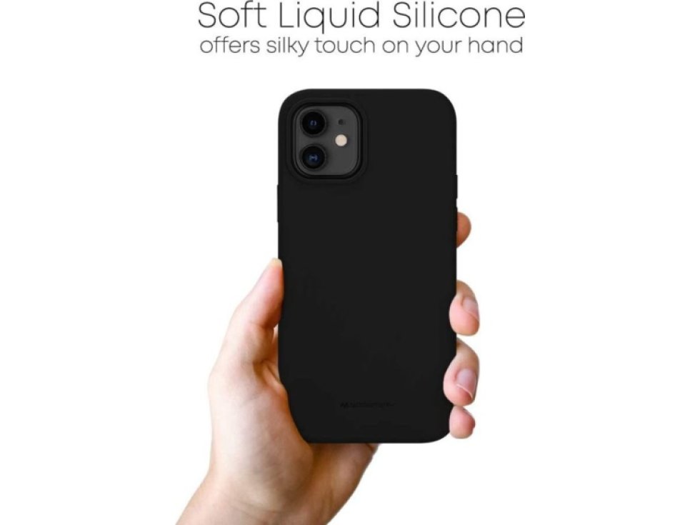 Ochranný kryt pro iPhone 12 / 12 Pro - Mercury, Silicone Black