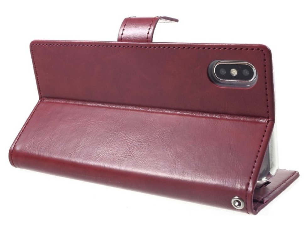 Pouzdro / kryt pro iPhone XS MAX - Mercury, Bluemoon Diary Wine