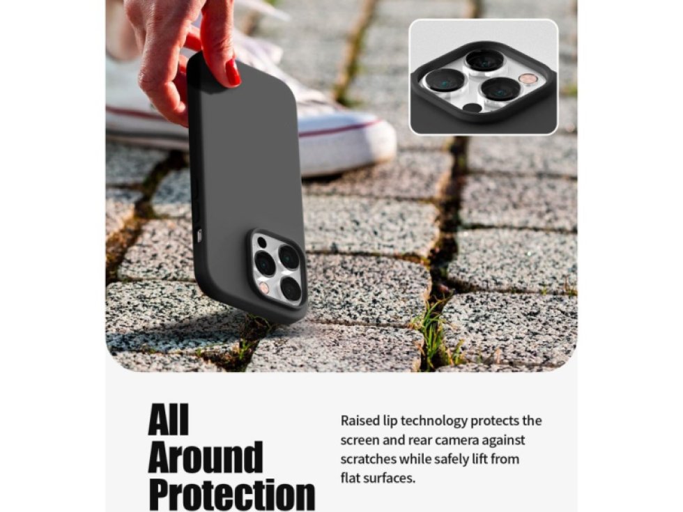 Ochranný kryt pro iPhone 14 Pro - Mercury, Silicone Black