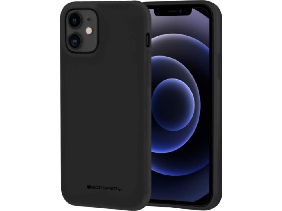 Ochranný kryt pro iPhone 12 / 12 Pro - Mercury, Soft Feeling Black