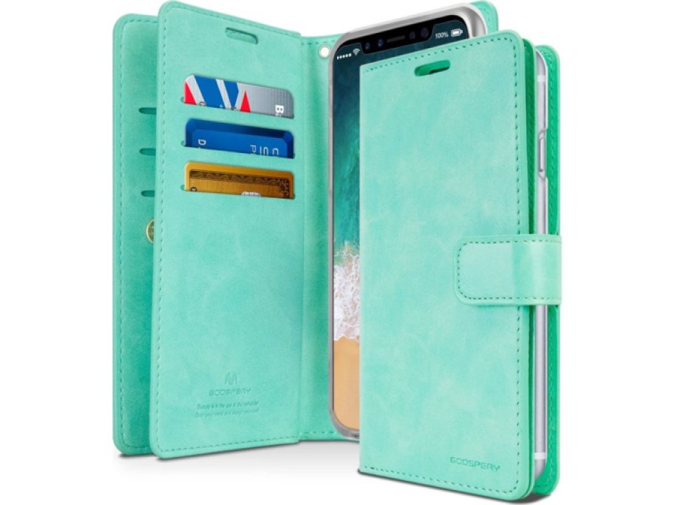 Knížkové pouzdro na iPhone 12 / 12 Pro - Mercury, Mansoor Diary Mint