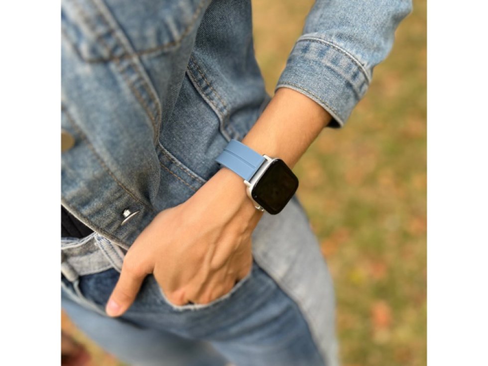 Jednobarevný řemínek s přezkou pro chytré hodinky - Modrý