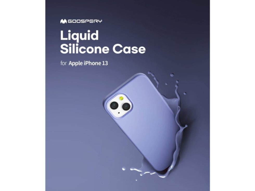 Ochranný kryt pro iPhone 13 - Mercury, Silicone Lavender Gray