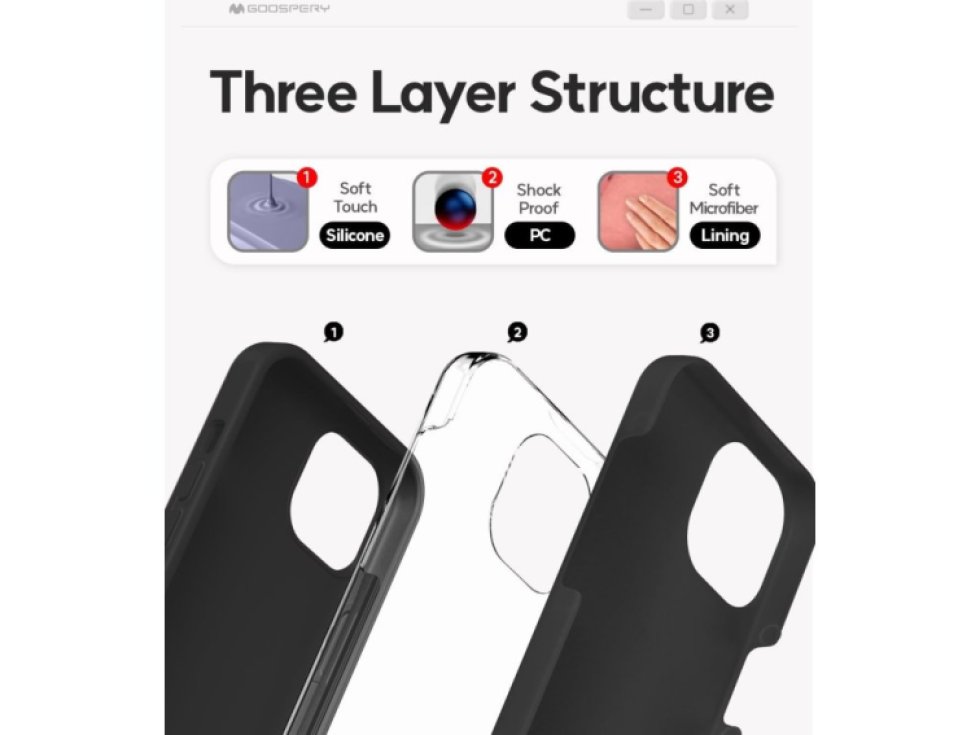 Ochranný kryt na iPhone 15 - Mercury, Silicone Black