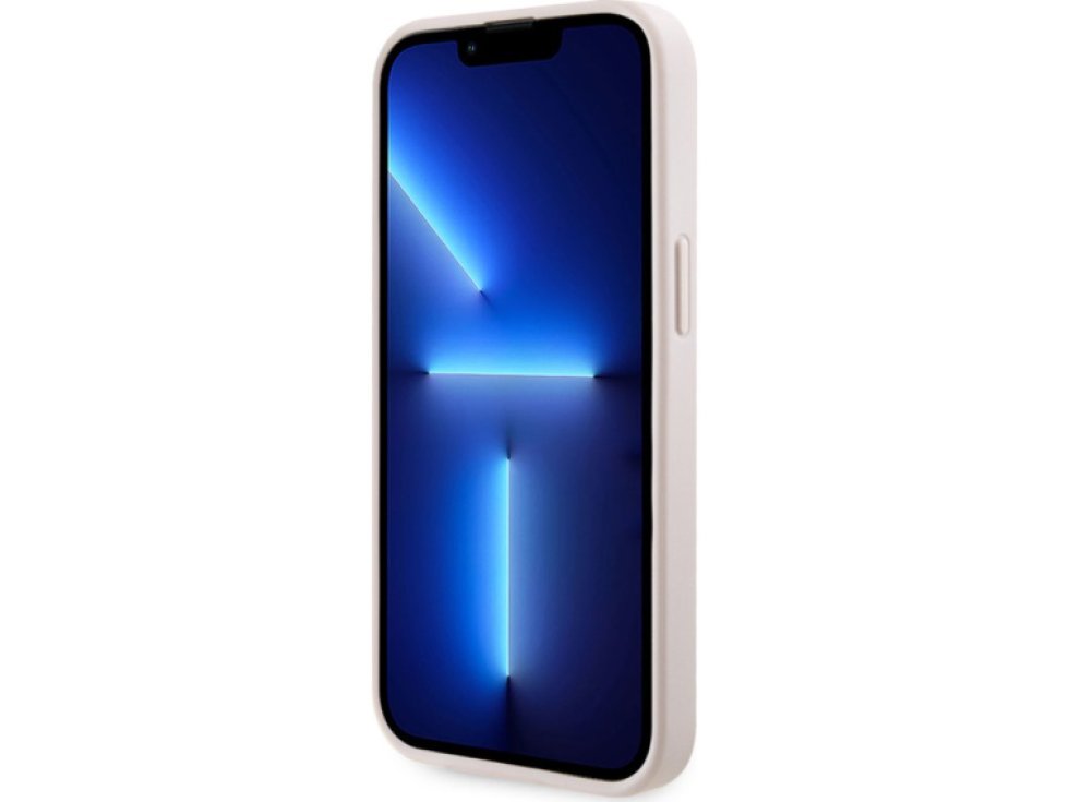 Ochranný kryt na iPhone 15 - Guess, 4G Strass Triangle Metal Logo Pink GUHCP15SP4TDPP