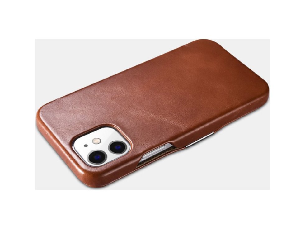 Knížkové pouzdro pro iPhone 12 mini - iCarer, Vintage Brown 01.20.RIX1209-BN