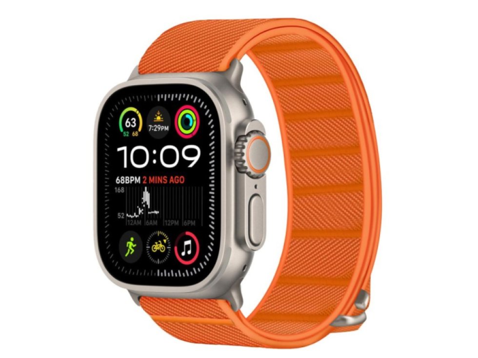 Řemínek na Apple Watch 44mm / 45mm / 46mm / 49mm - Tech-Protect, Nylon Slip Orange