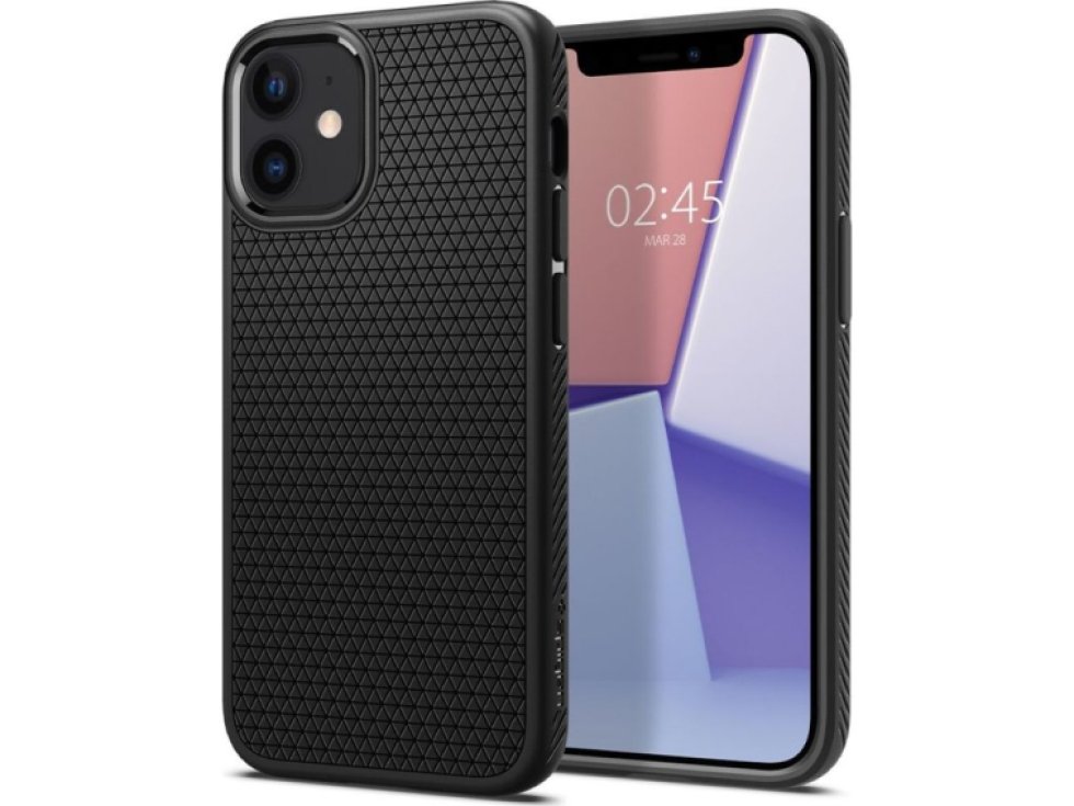 Ochranný kryt na iPhone 12 mini - Spigen, Liquid Air Black