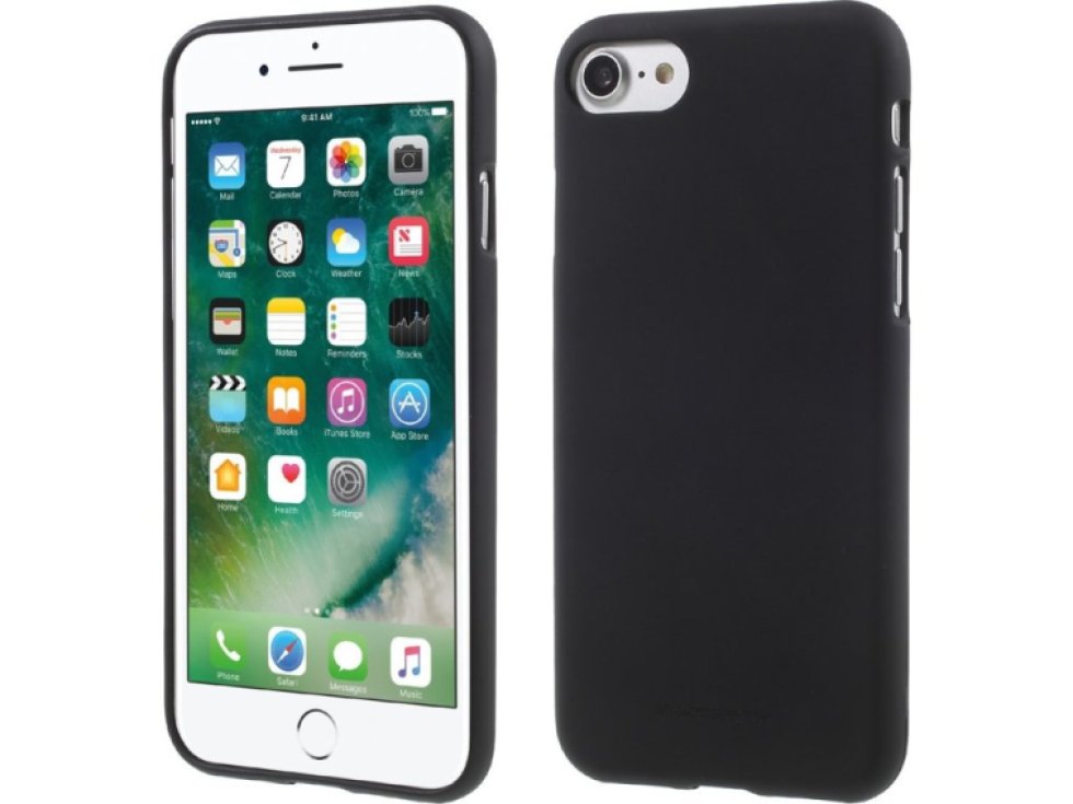 Ochranný kryt pro iPhone 7 / 8 / SE (2020/2022) - Mercury, Soft Feeling Black
