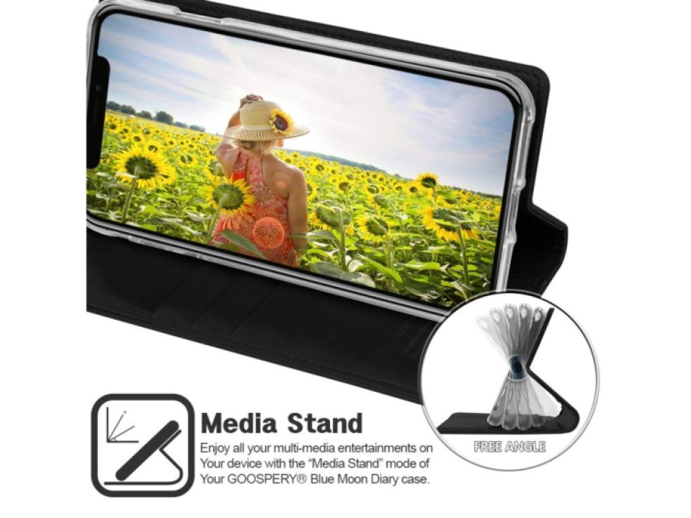 Pouzdro / kryt pro iPhone XS MAX - Mercury, Bluemoon Diary Black