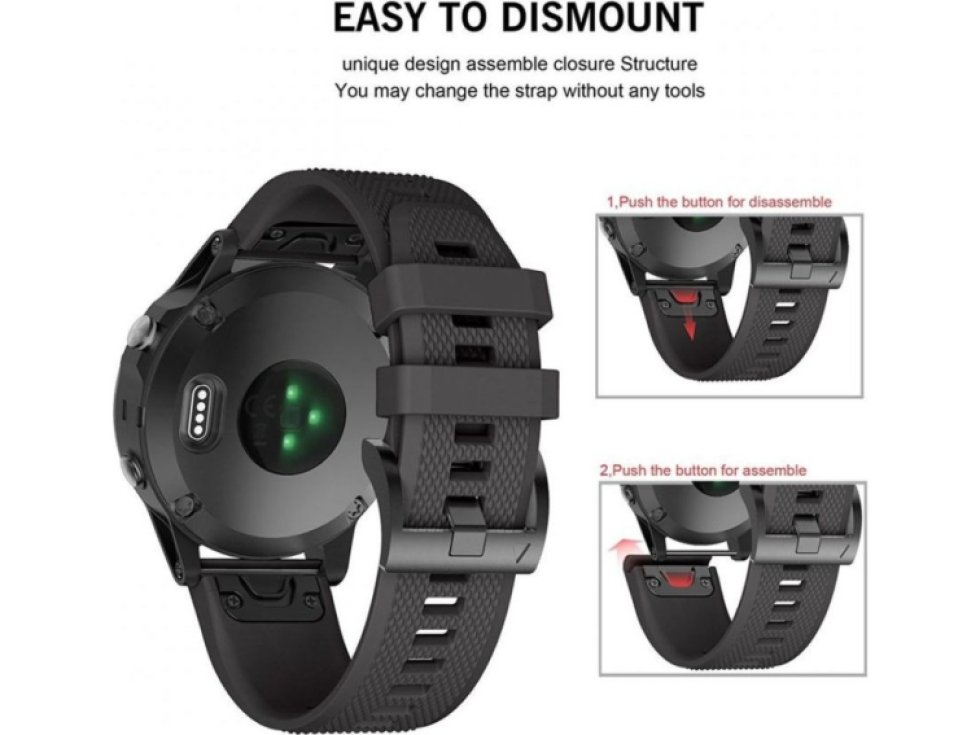 Smooth pro Garmin Fenix 3 / 5X / 3HR / 5X PLUS / 6X / 6X PRO / 7X černá