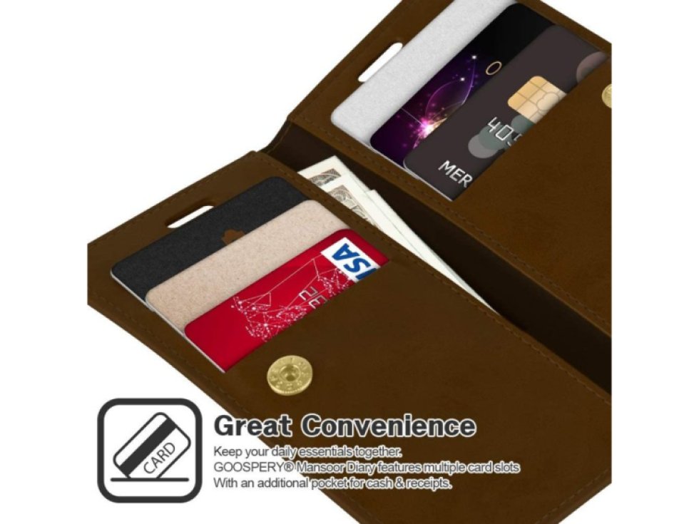 Knížkové pouzdro na iPhone 12 mini - Mercury, Mansoor Diary Brown