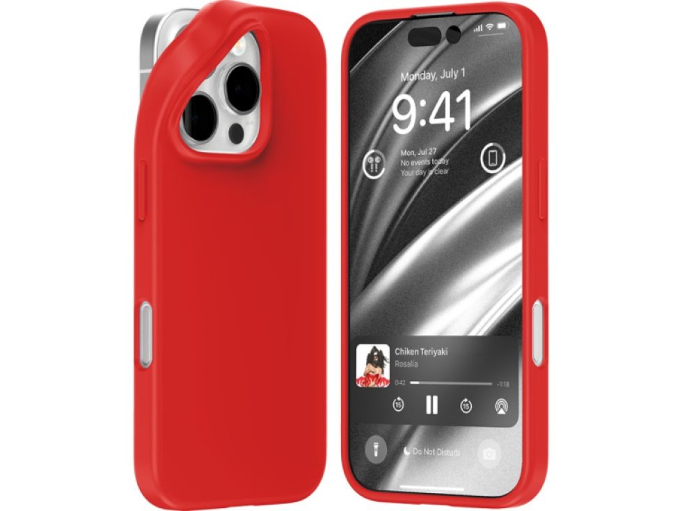 Ochranný kryt na iPhone 16 Pro - Mercury, Soft Feeling Red