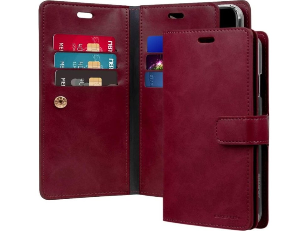 Knížkové pouzdro na iPhone XR - Mercury, Mansoor Diary Wine