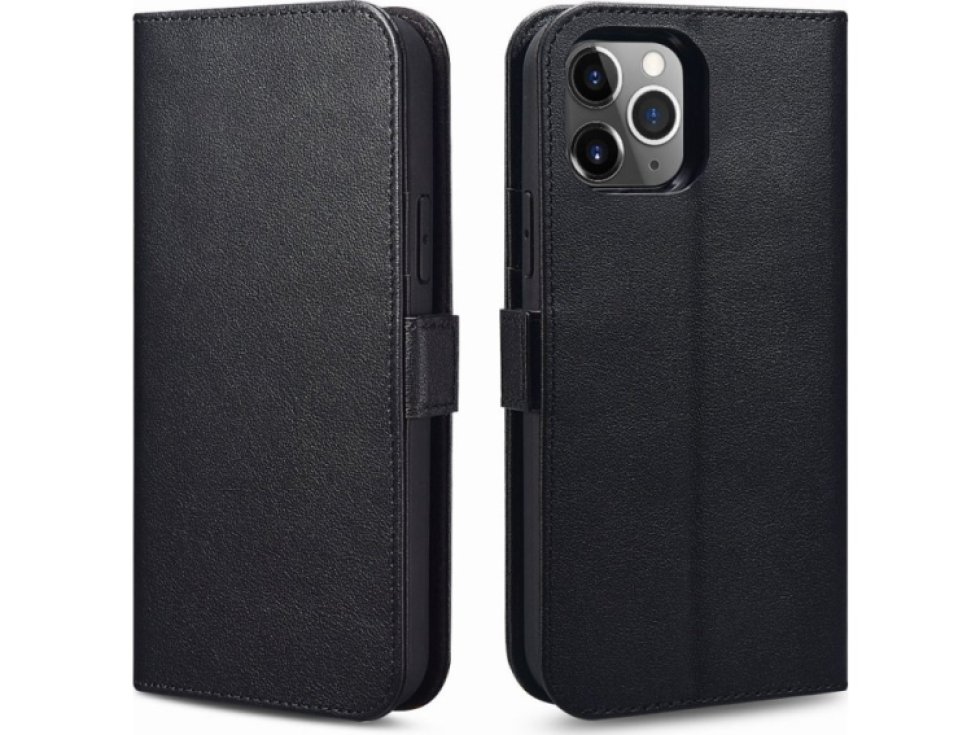 Knížkové pouzdro pro iPhone 12 Pro MAX - iCarer, Detachable 2in1 Black 11.01.WMI1203-BK
