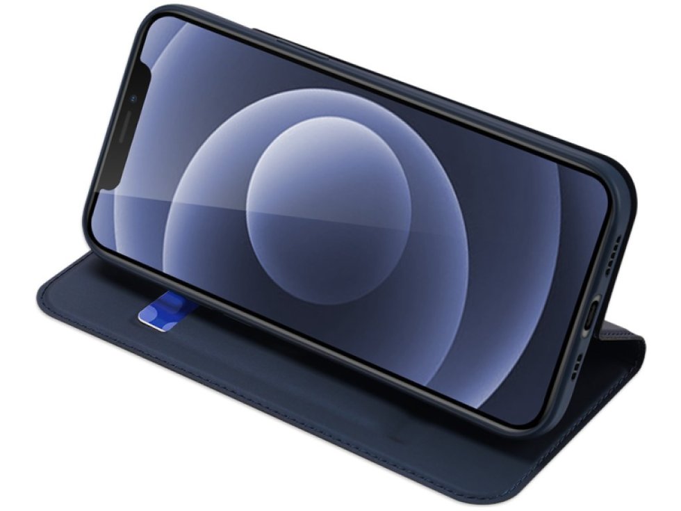 Knížkové pouzdro na iPhone 12 / 12 Pro - DuxDucis, SkinPro Blue