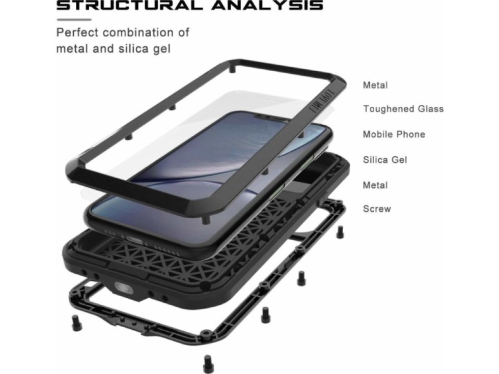 Ochranný kryt na iPhone 11 - LOVE MEI, Powerful Black