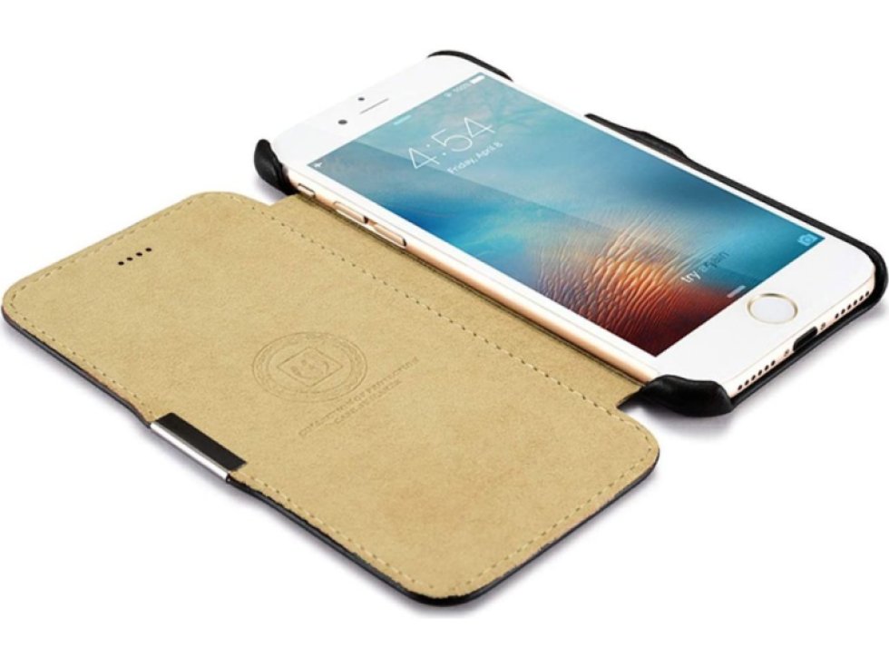 Knížkové pouzdro pro iPhone 7 / 8 / SE (2020/2022) - iCarer, Vintage Black 01.03.RI702-BK